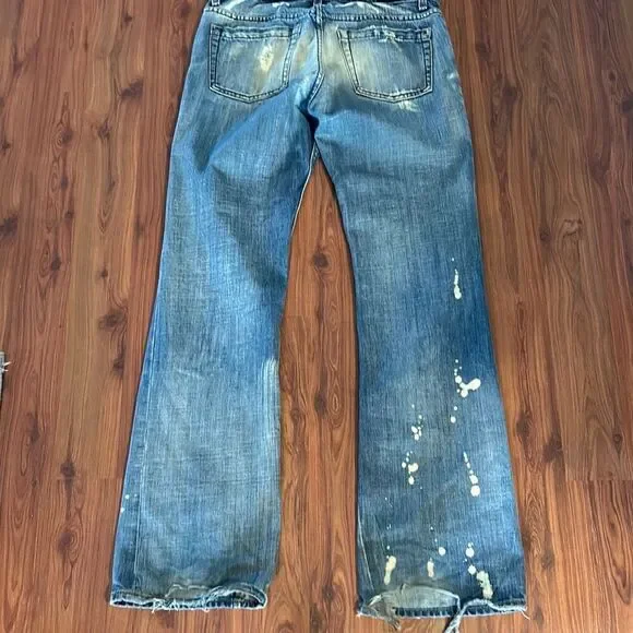 Juicy Couture vintage distressed men's jeans low rise 32 bleach